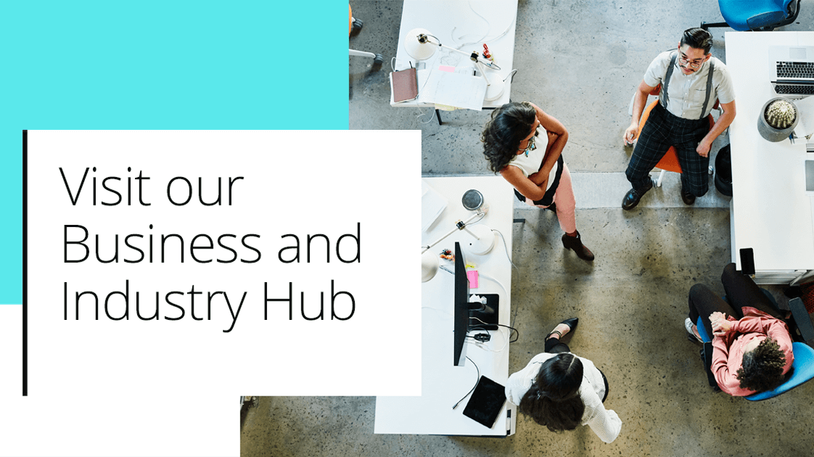 visit our business and industry hub banner