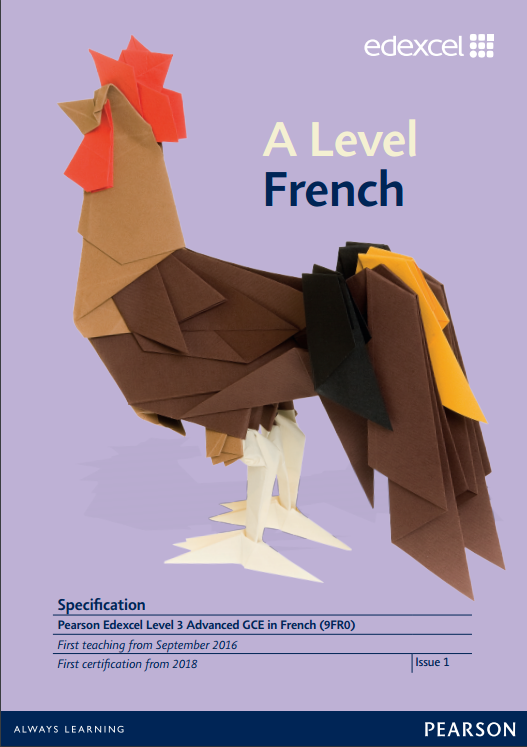 Link to A level French  specification page