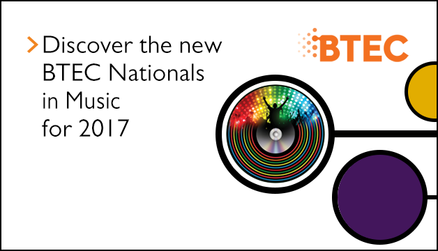 Link to the BTEC Nationals in Music for 2017 specification