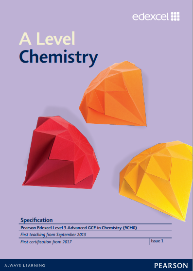 Link to Edexcel A level Chemistry specification page