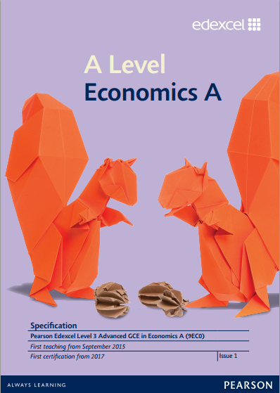 Link to Edexcel A level Economics A specification page