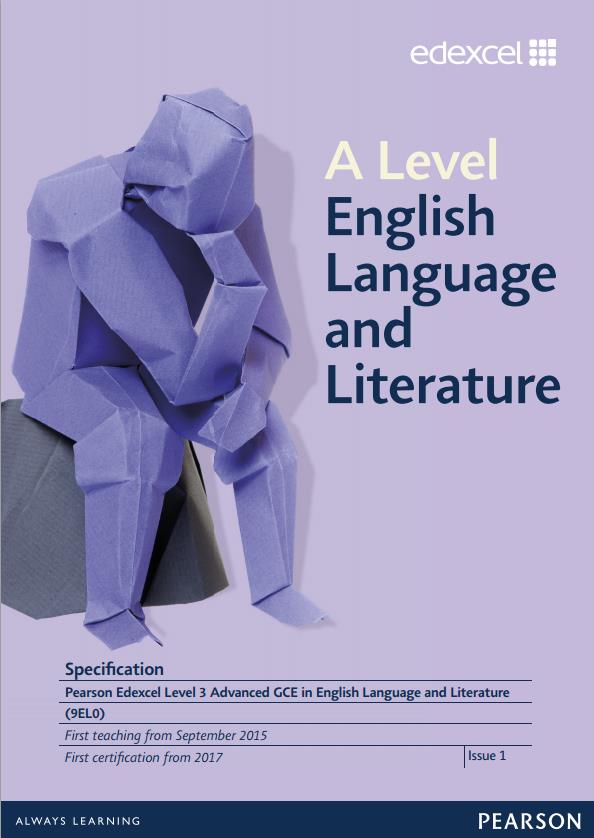 Link to Edexcel A level English Language and Literature specification page