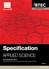 BTEC First Extended Certificate in Applied Science specification