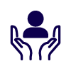 hands holding a person
