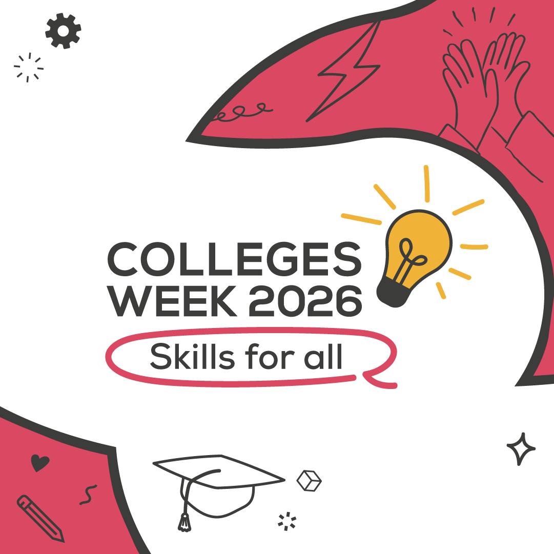 Graphics linked to learning at college.