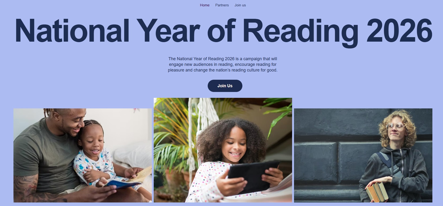 capture from reading website showing readers