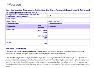 Snip of a new NEA sheet