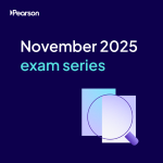 Geometric shapes with an image of a magnifying glass.