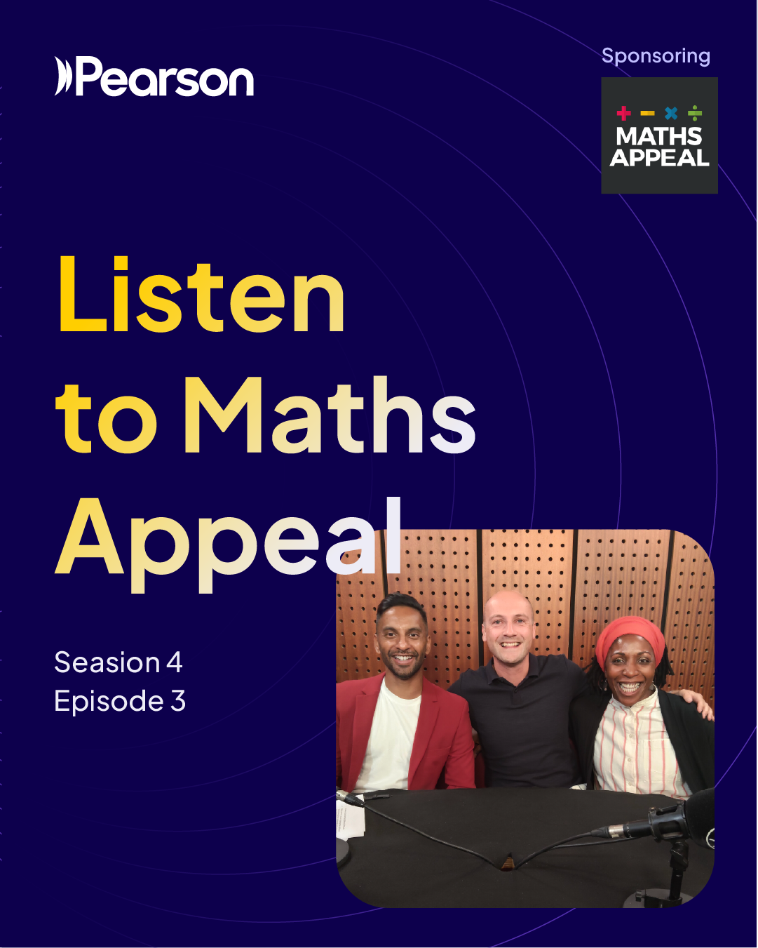 Listen to Maths Appeal and image of presenters