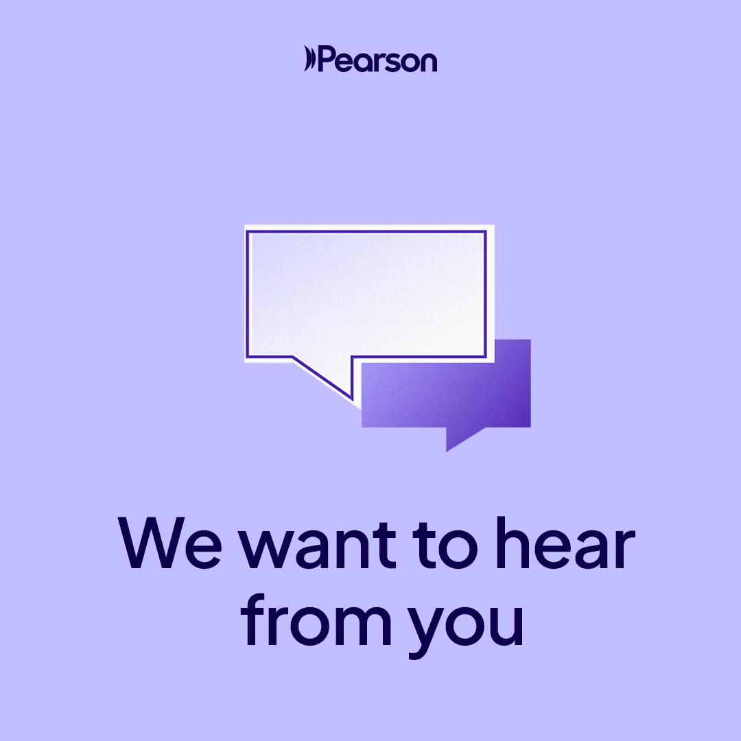We want to hear from you with speech bubble