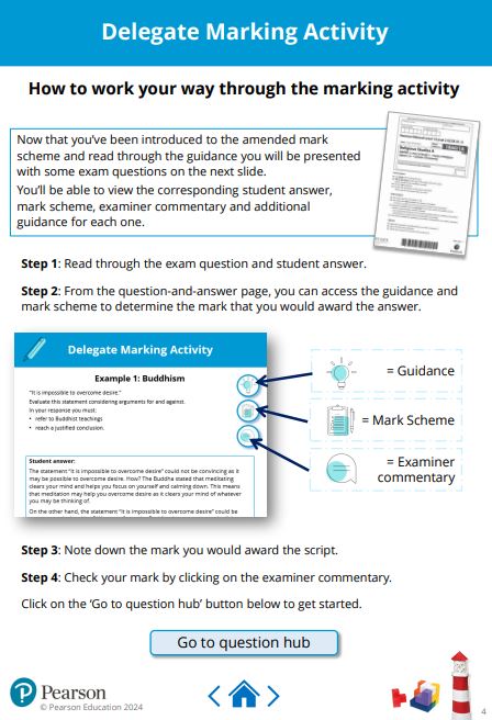 Interactive marking activity guidance