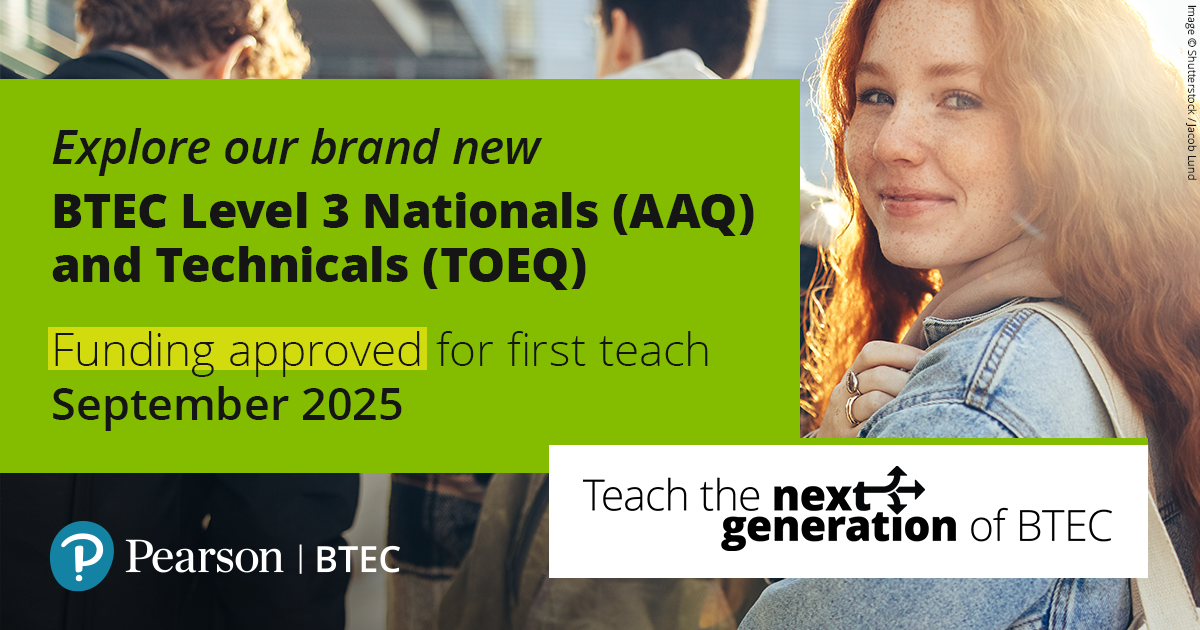 BTEC Level 3 Nationals (AAQs) Funding Approved