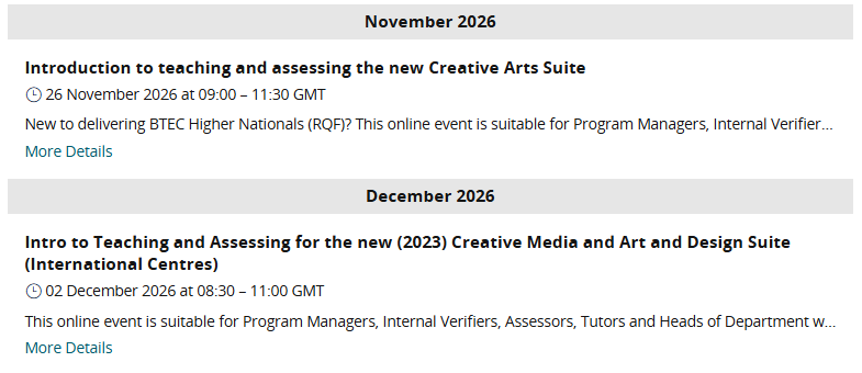 BTEC Higher National Art and Design training 