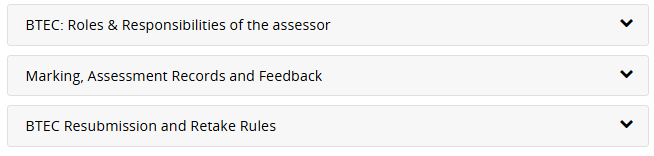 BTEC Quality Assurance training 