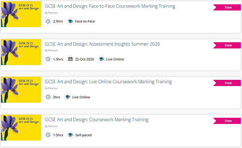 GCSE Art and Design training