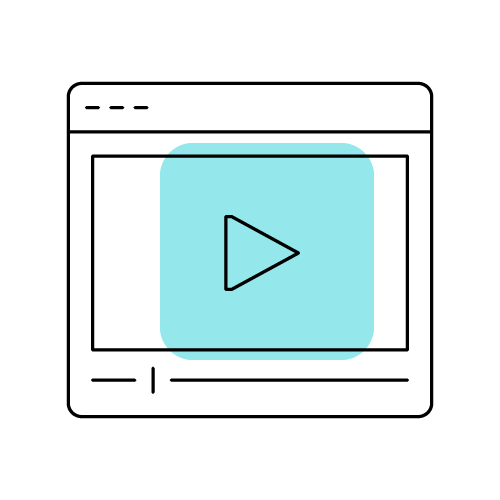 Blue video icon