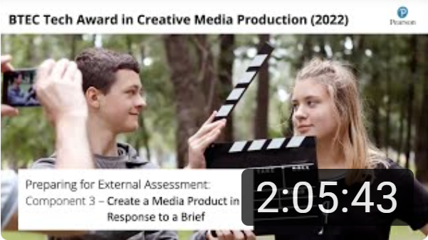 BTEC Tech Awards in Creative Media Production (2022) - Component 3
