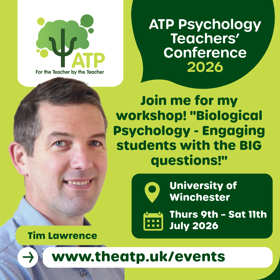 ATP Conference flyer featuring Pearson Subject Advisor Tim Lawrence
