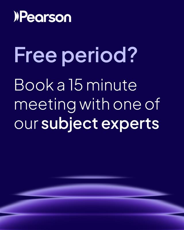 Free period? Book a 15 minute meeting with one of our subject experts