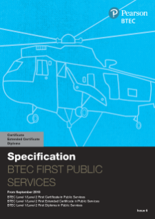 Pearson BTEC First in Public Services specification