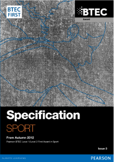 Specification - BTEC First Award (2012) in Sport