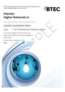 Hospitality Management (2018) | BTEC Higher Nationals | Pearson ...