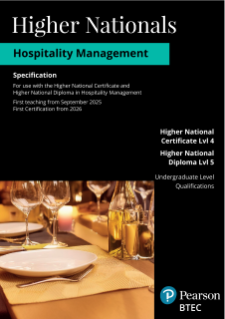 BTEC HN Hospitality Management specification