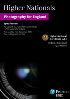 BTEC HN Photography for England 2025 Specification