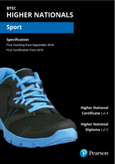 Pearson BTEC Higher National qualifications in Sport Specification