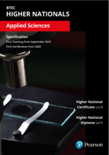 BTEC Higher Nationals in Applied Sciences: Specification
