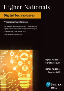 Pearson BTEC Higher National qualifications in Digital Technologies