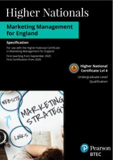 Marketing Management for England (2025) - RQF specification