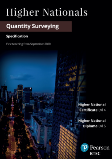 BTEC HN Quantity Surveying