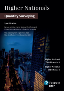 BTEC Higher Nationals in Quantity Surveying: Specification