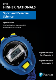 Pearson BTEC Higher National qualifications in Sport & Exercise Science