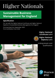 Sustainable Business Management for England (2025) - RQF specification