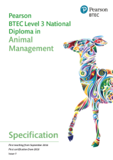 Specification - BTEC National Diploma in Animal Management
