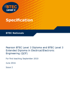 BTEC Level 3 Electrical/Electronic specification