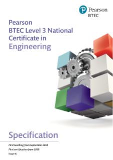 Pearson BTEC Level 3 National Certificate in Engineering: Specification