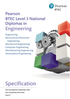 Pearson BTEC Level 3 National Diploma in Engineering: Specification