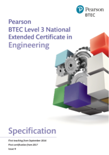 Pearson BTEC Level 3 National Extended Certificate in Engineering: Specification