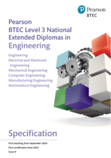 Pearson BTEC Level 3 National Extended Diploma in Engineering: Specification