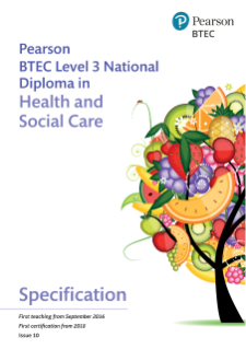 Pearson BTEC Level 3 National Foundation Diploma in Health and Social Care
