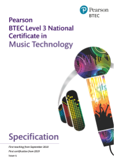 Specification - BTEC Level 3 National Certificate in Music Technology