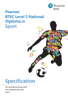 Pearson BTEC Level 3 National Diploma in Sport: Specification