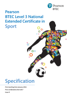 Pearson BTEC Level 3 National Extended Certificate in Sport: Specification