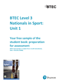 Free sample of the student book: preparing for assessment (unit 1)