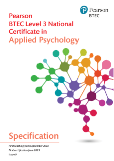 BTEC Level 3 National Certificate in Applied Psychology: Specification