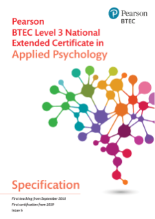 BTEC Level 3 National Certificate in Applied Psychology: Specification
