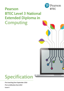 Specification - Pearson BTEC Level 3 National Extended Diploma in Computing